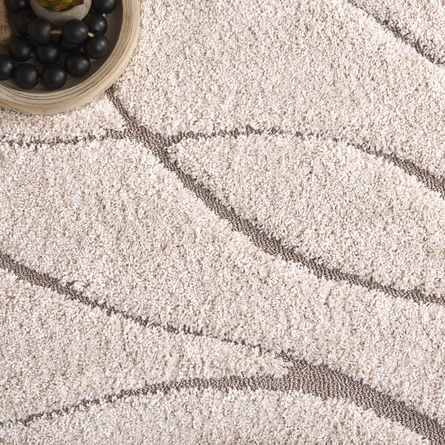 Tapis SAFAVIEH Florida Shag Staka Abstract Waves de 3 cm d'épaisseur