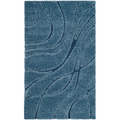 Tapis SAFAVIEH Florida Shag Staka Abstract Waves de 3 cm d'épaisseur