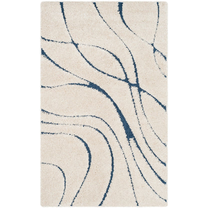 Tapis SAFAVIEH Florida Shag Staka Abstract Waves de 3 cm d'épaisseur
