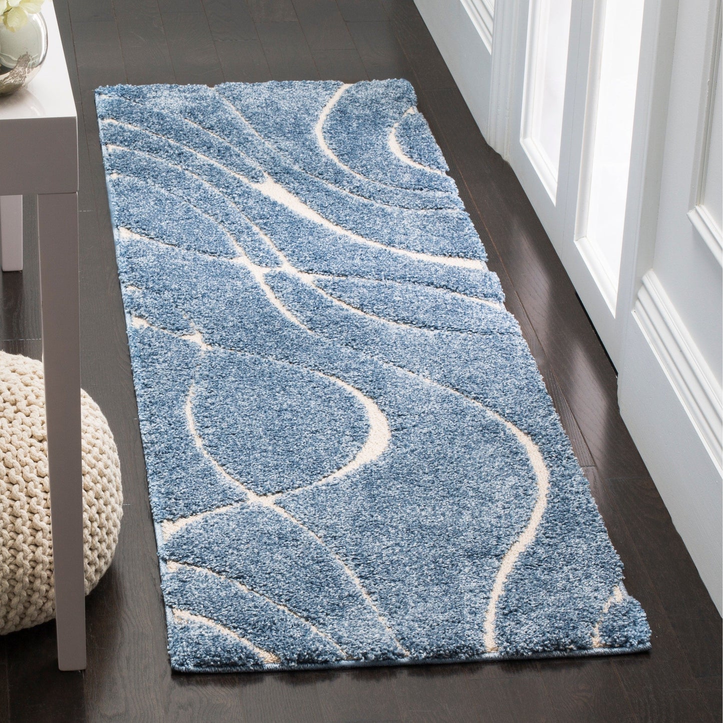Tapis SAFAVIEH Florida Shag Staka Abstract Waves de 3 cm d'épaisseur