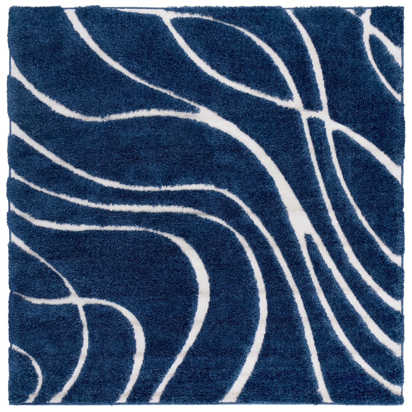 Tapis SAFAVIEH Florida Shag Staka Abstract Waves de 3 cm d'épaisseur