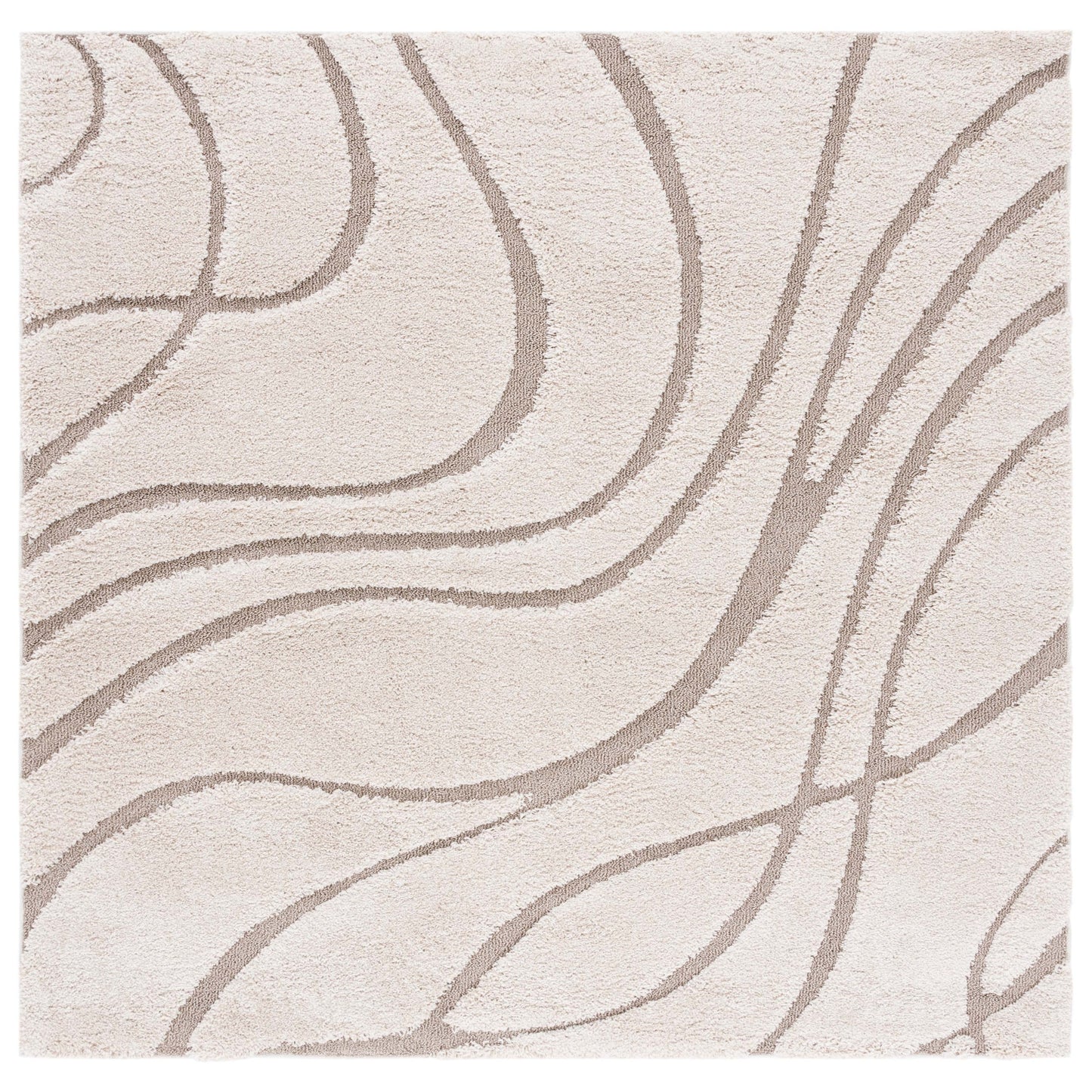 Tapis SAFAVIEH Florida Shag Staka Abstract Waves de 3 cm d'épaisseur