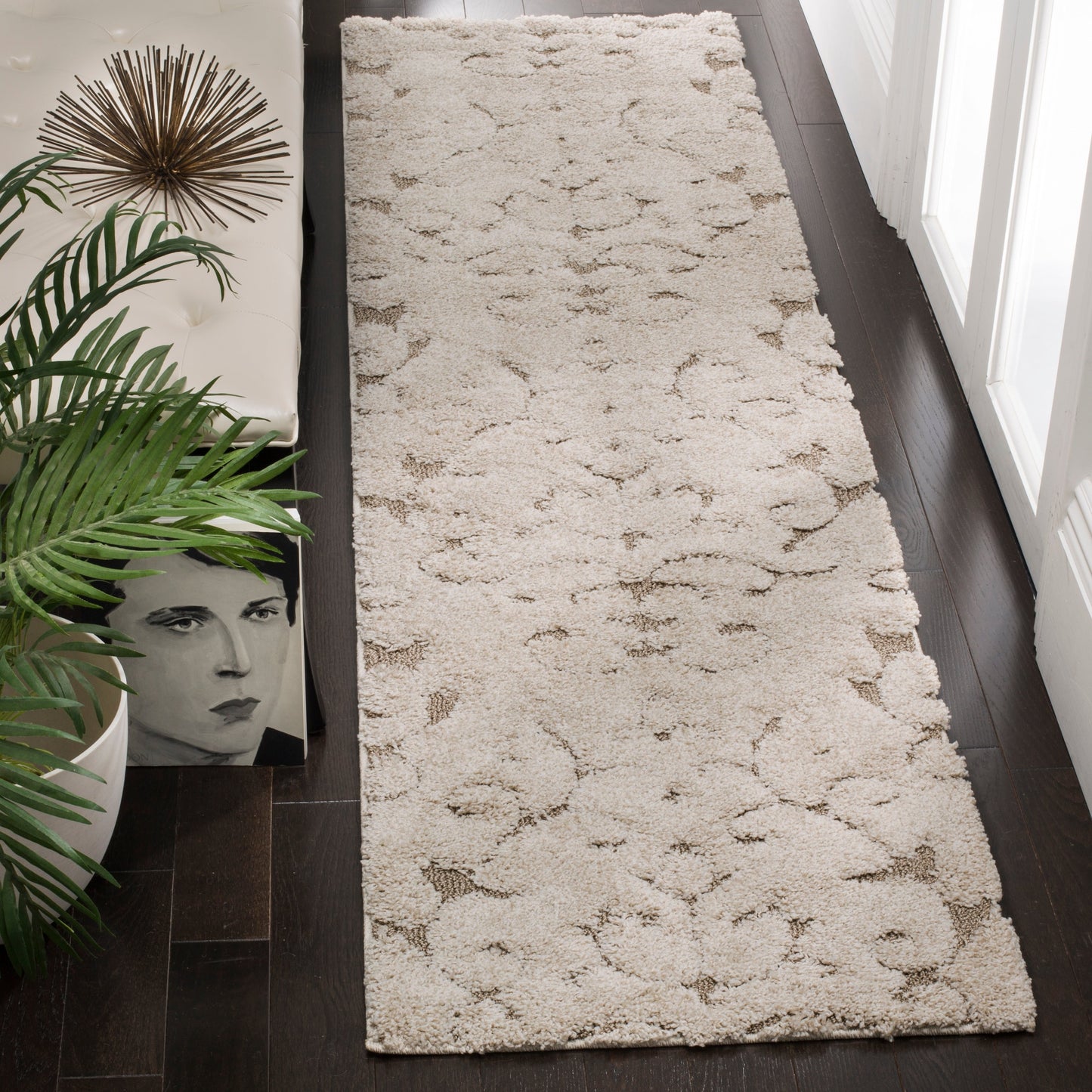 Tapis SAFAVIEH Florida Shag Tjabbe Scroll Area de 1,2 pouce d'épaisseur