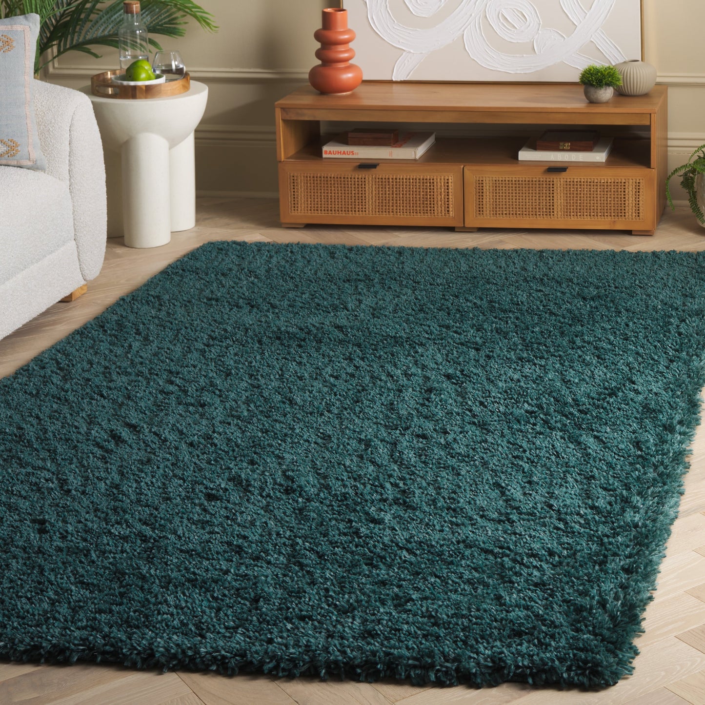 Tapis SAFAVIEH Fontana Shag Dagi solide de 2 pouces d'épaisseur