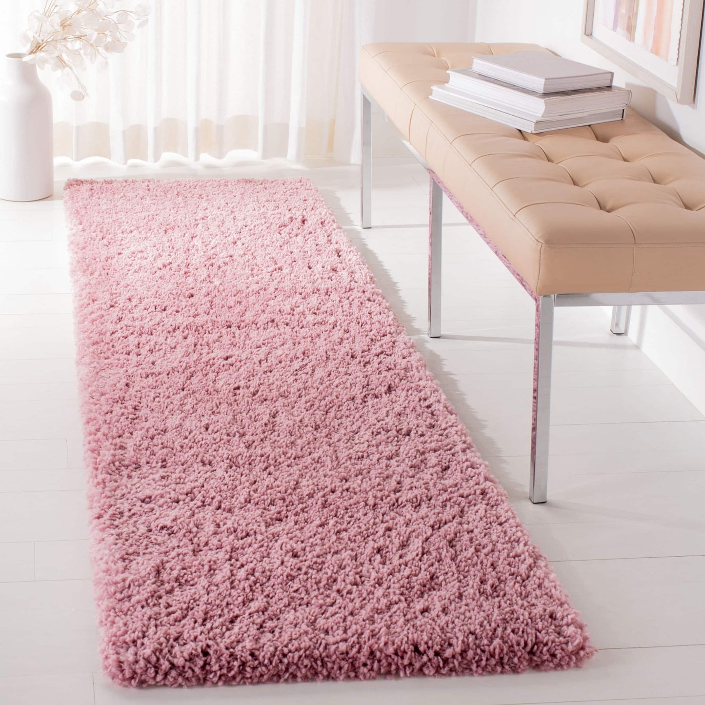 Tapis SAFAVIEH Fontana Shag Dagi solide de 2 pouces d'épaisseur