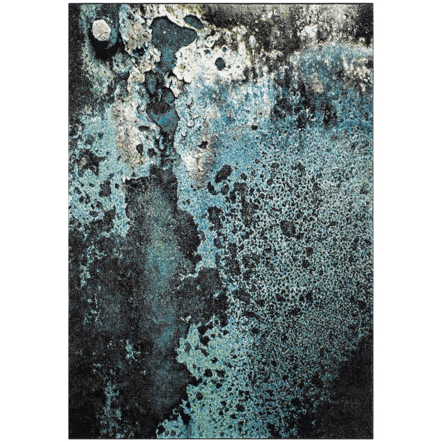 Tapis abstrait moderne aquarelle miel glacier SAFAVIEH