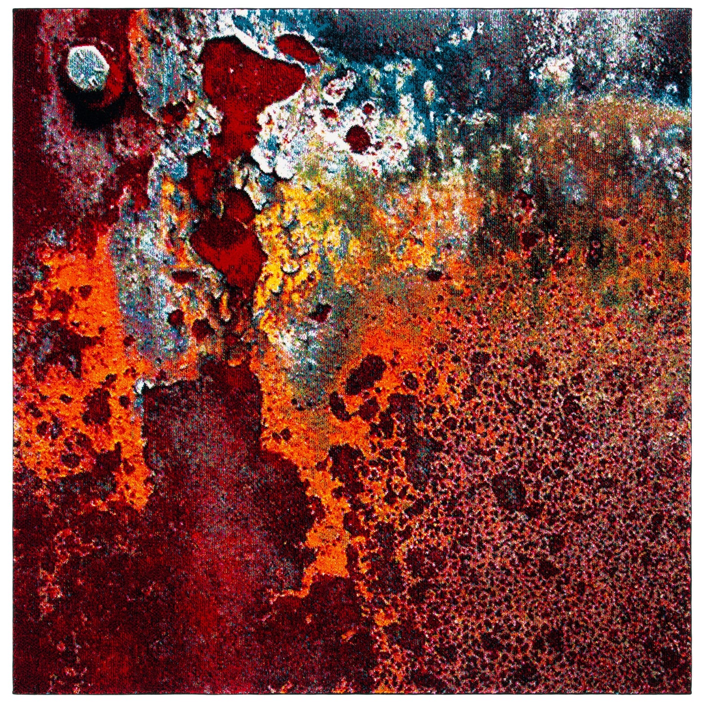 Tapis abstrait moderne aquarelle miel glacier SAFAVIEH