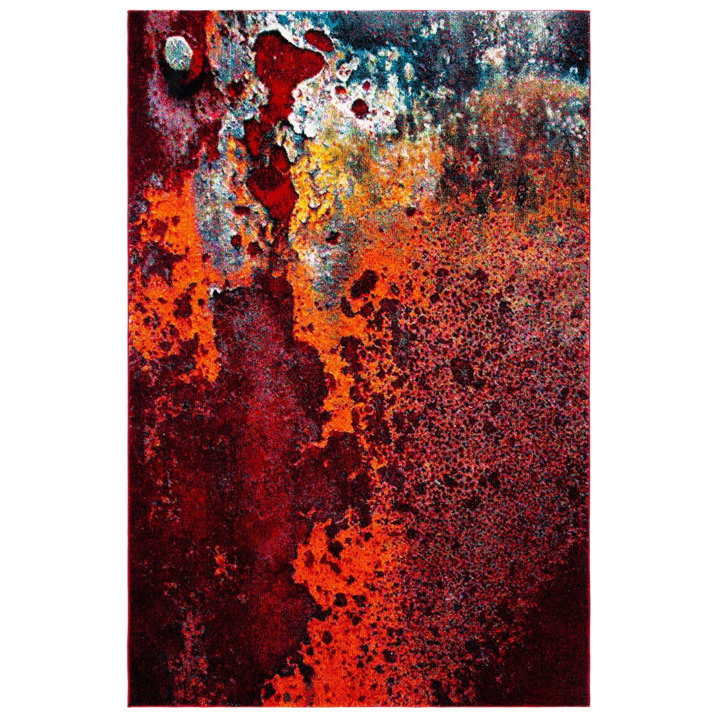 Tapis abstrait moderne aquarelle miel glacier SAFAVIEH