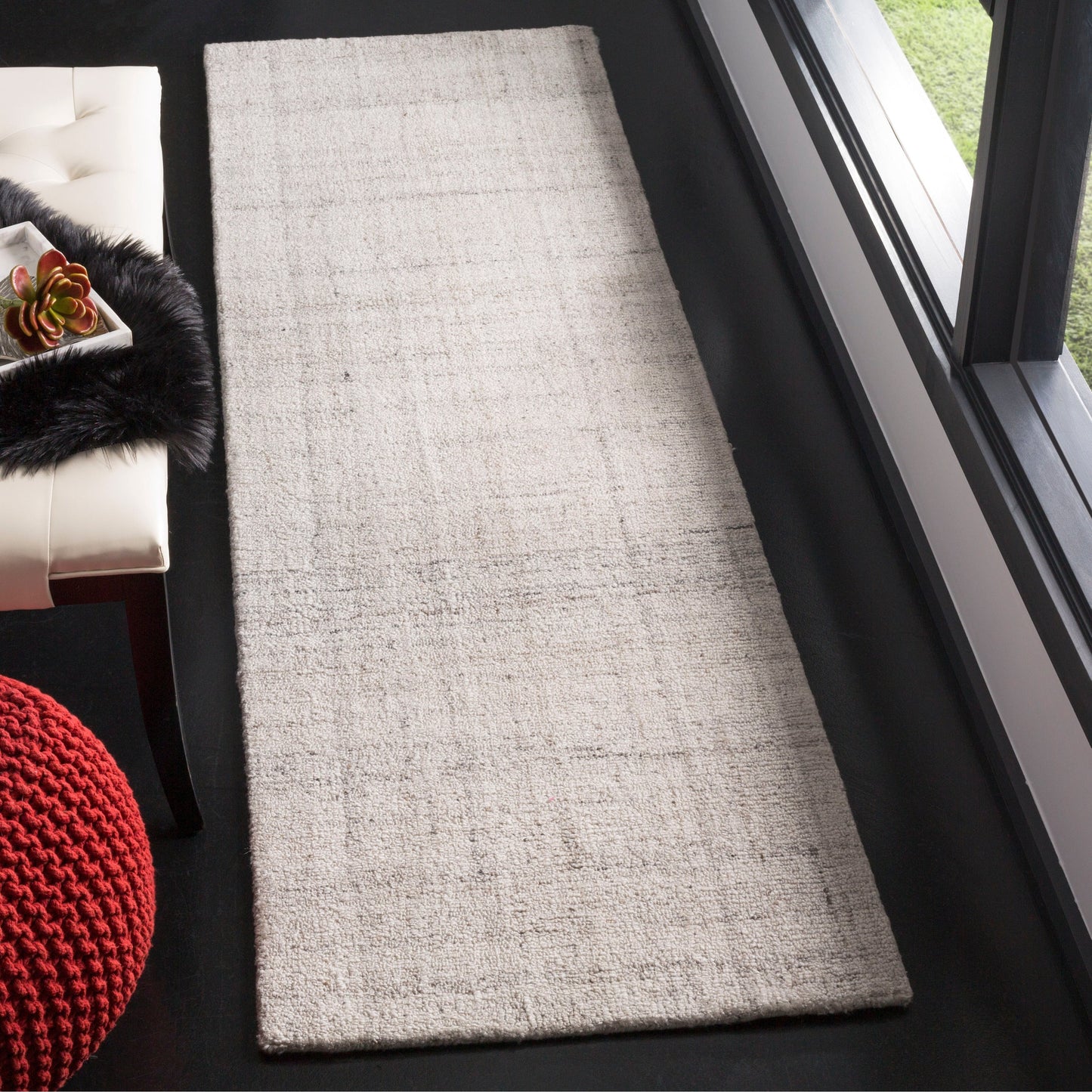 Tapis moderne en viscose SAFAVIEH fait main, motif abstrait corail