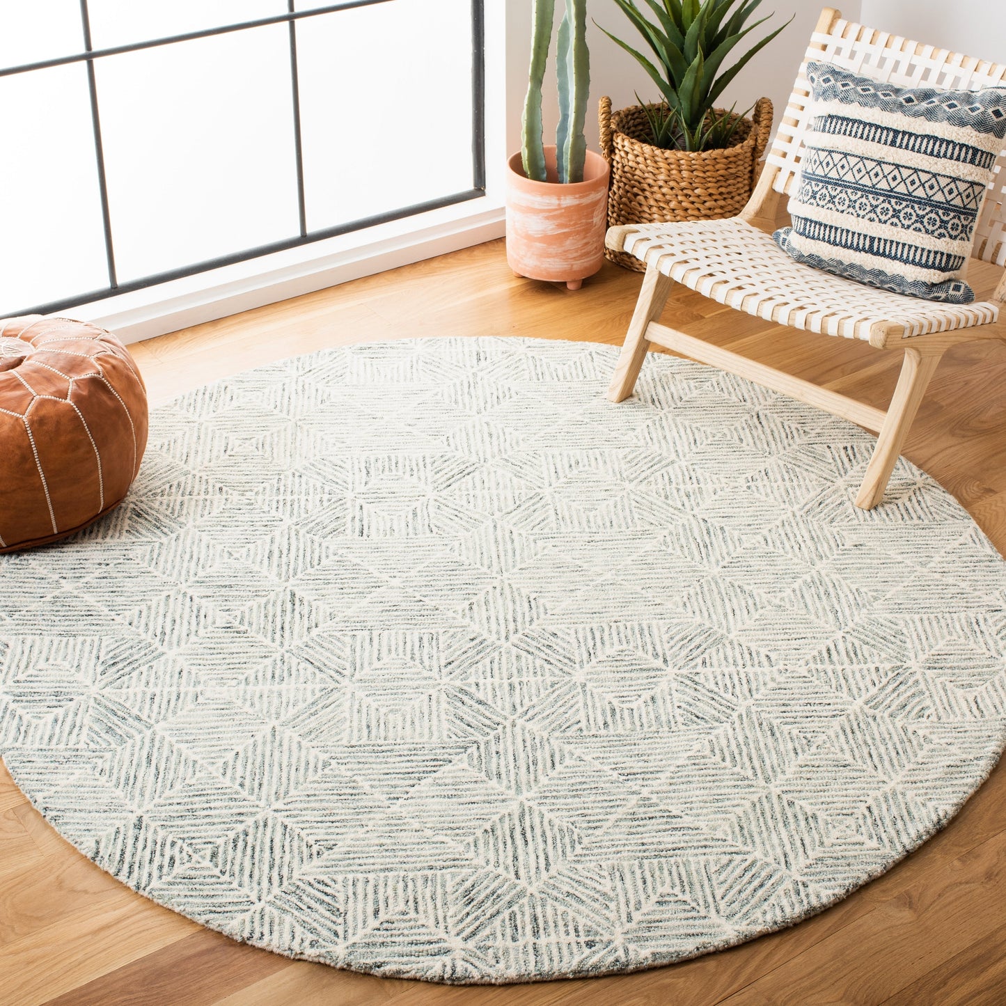 Tapis en laine moderne abstrait Harmanna fait main SAFAVIEH