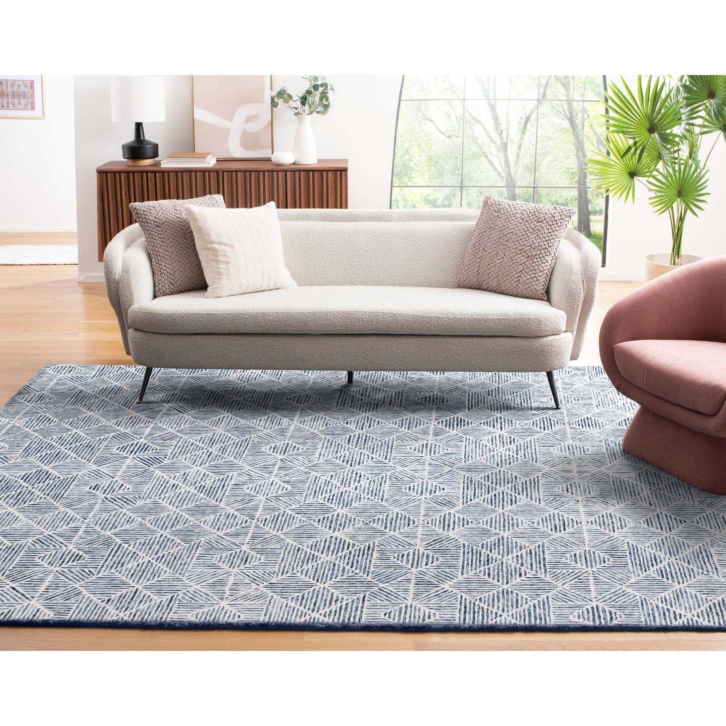 Tapis en laine moderne abstrait Harmanna fait main SAFAVIEH