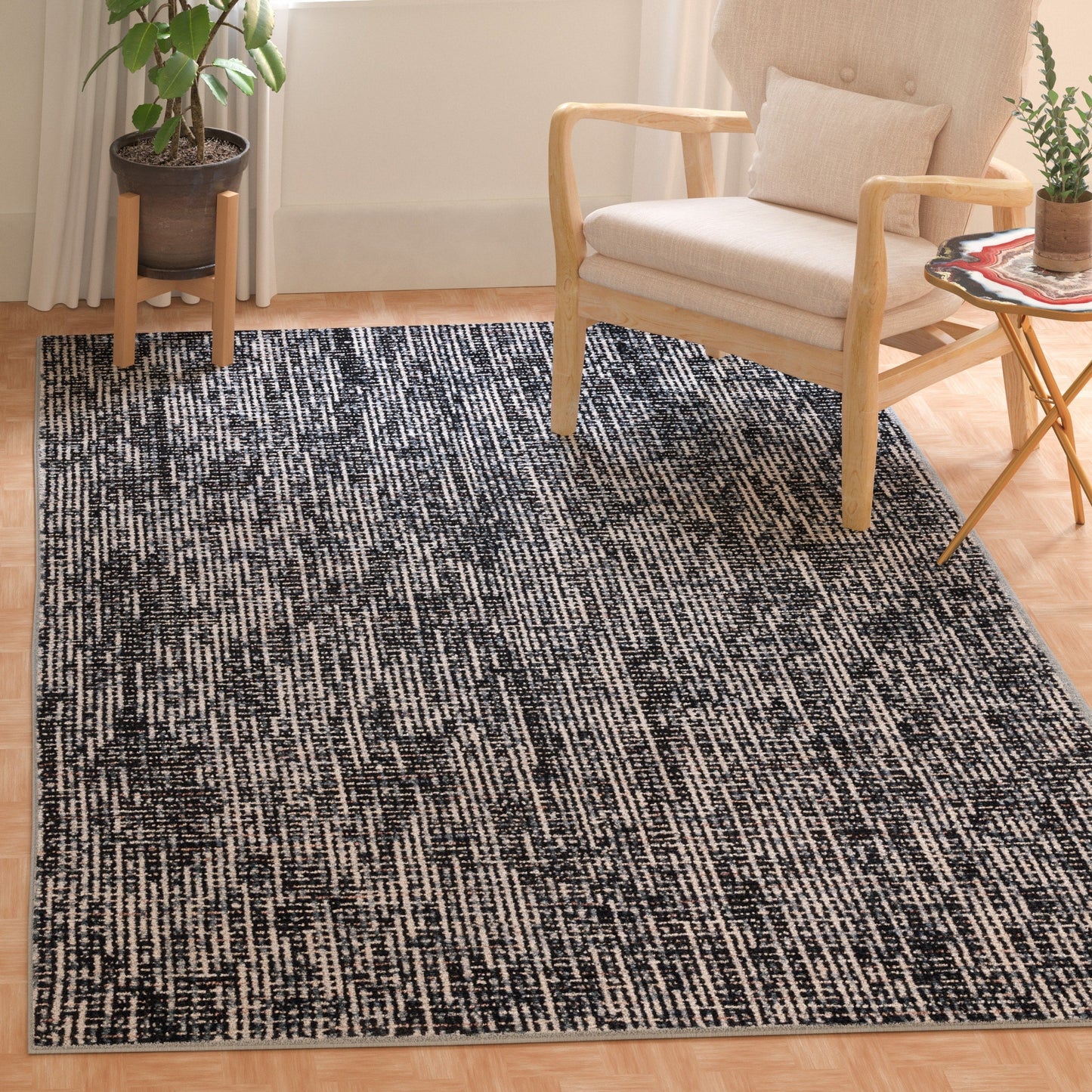 SAFAVIEH Tapis moderne en laine abstrait fait main Lotje