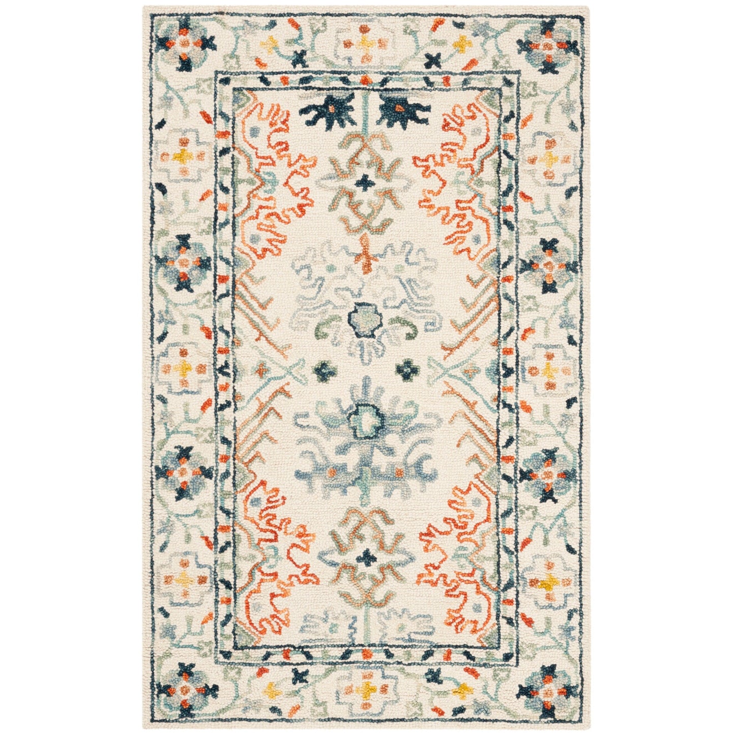 SAFAVIEH Tapis tribal en laine Aspen Gerjanne Boho fait à la main