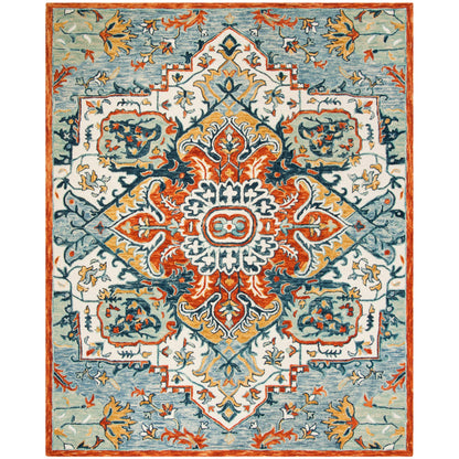 Tapis médaillon bohème en laine Aspen Hagar fait main SAFAVIEH