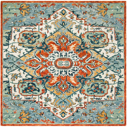 Tapis médaillon bohème en laine Aspen Hagar fait main SAFAVIEH
