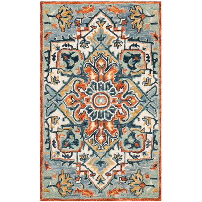Tapis médaillon bohème en laine Aspen Hagar fait main SAFAVIEH