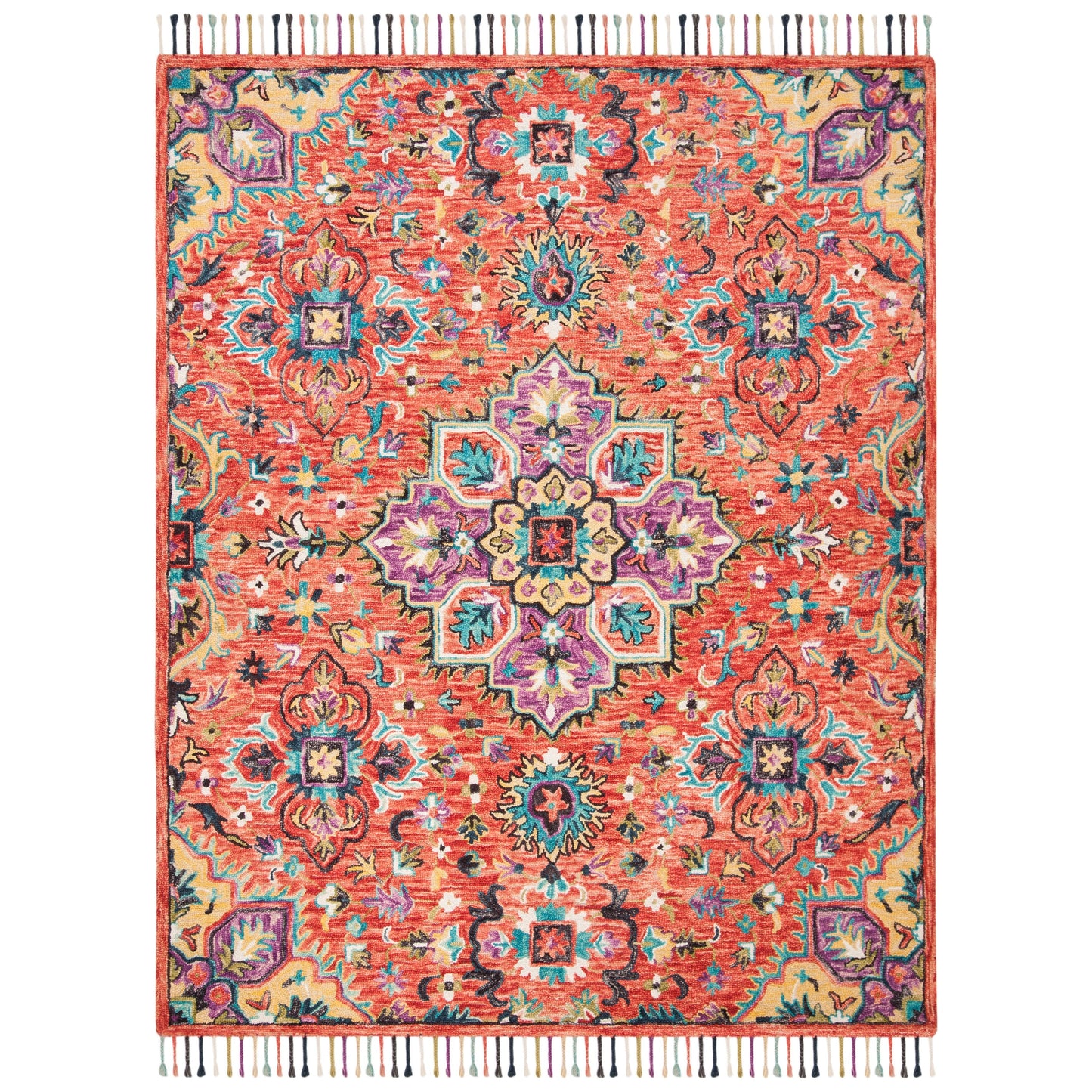 Tapis médaillon en laine tribale bohème Aspen Irmingard fait main SAFAVIEH
