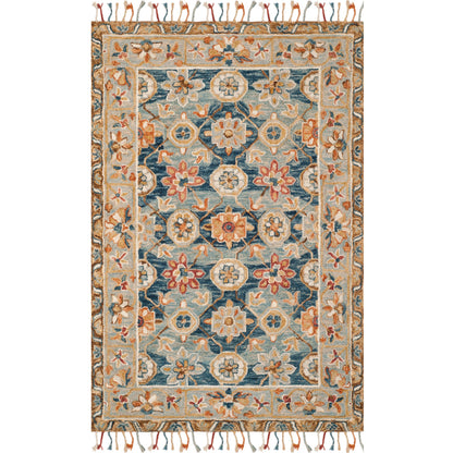 Tapis en laine à pompons Boho Aspen Kimm fait main SAFAVIEH