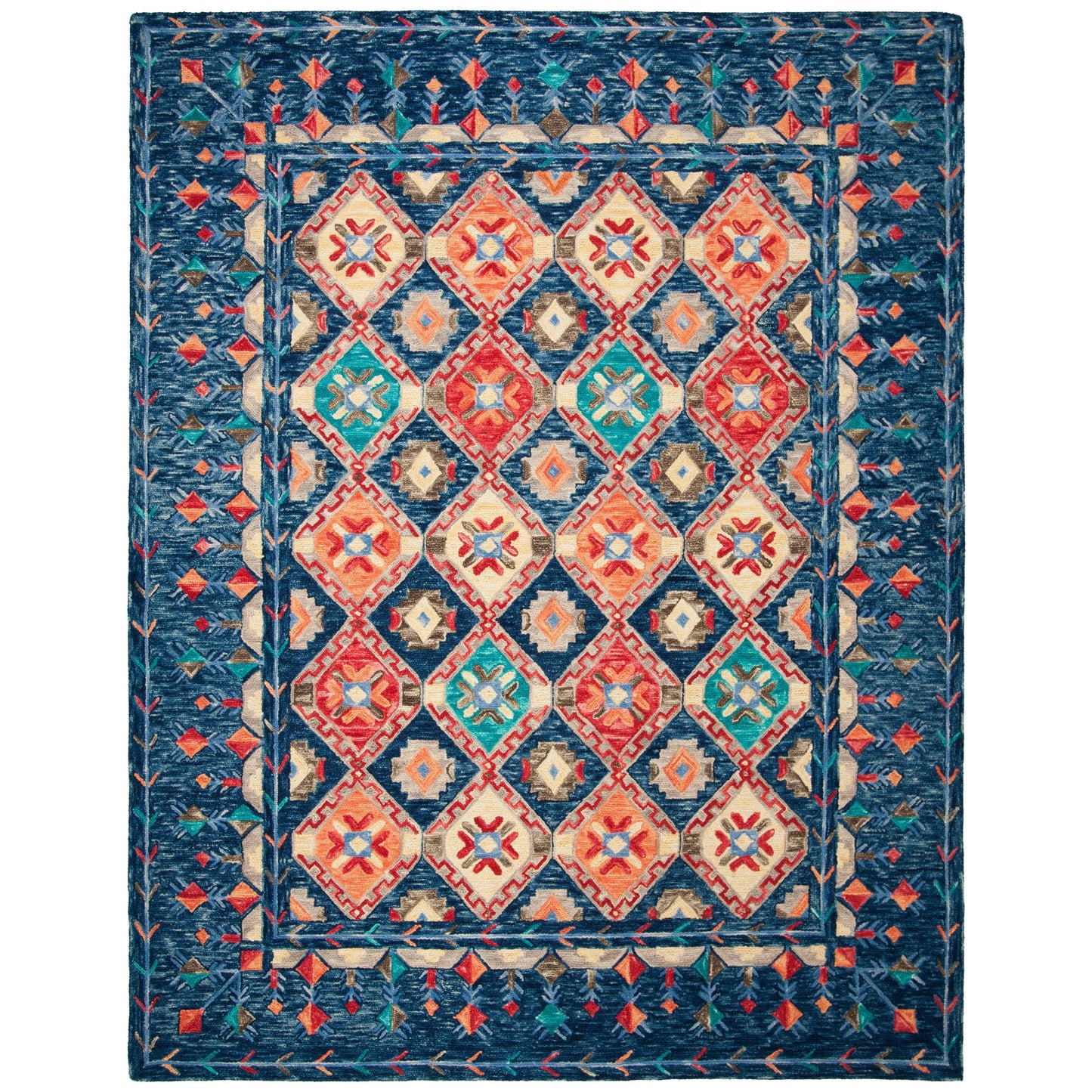 Tapis tribal en laine Aspen Kuang Boho fait main SAFAVIEH