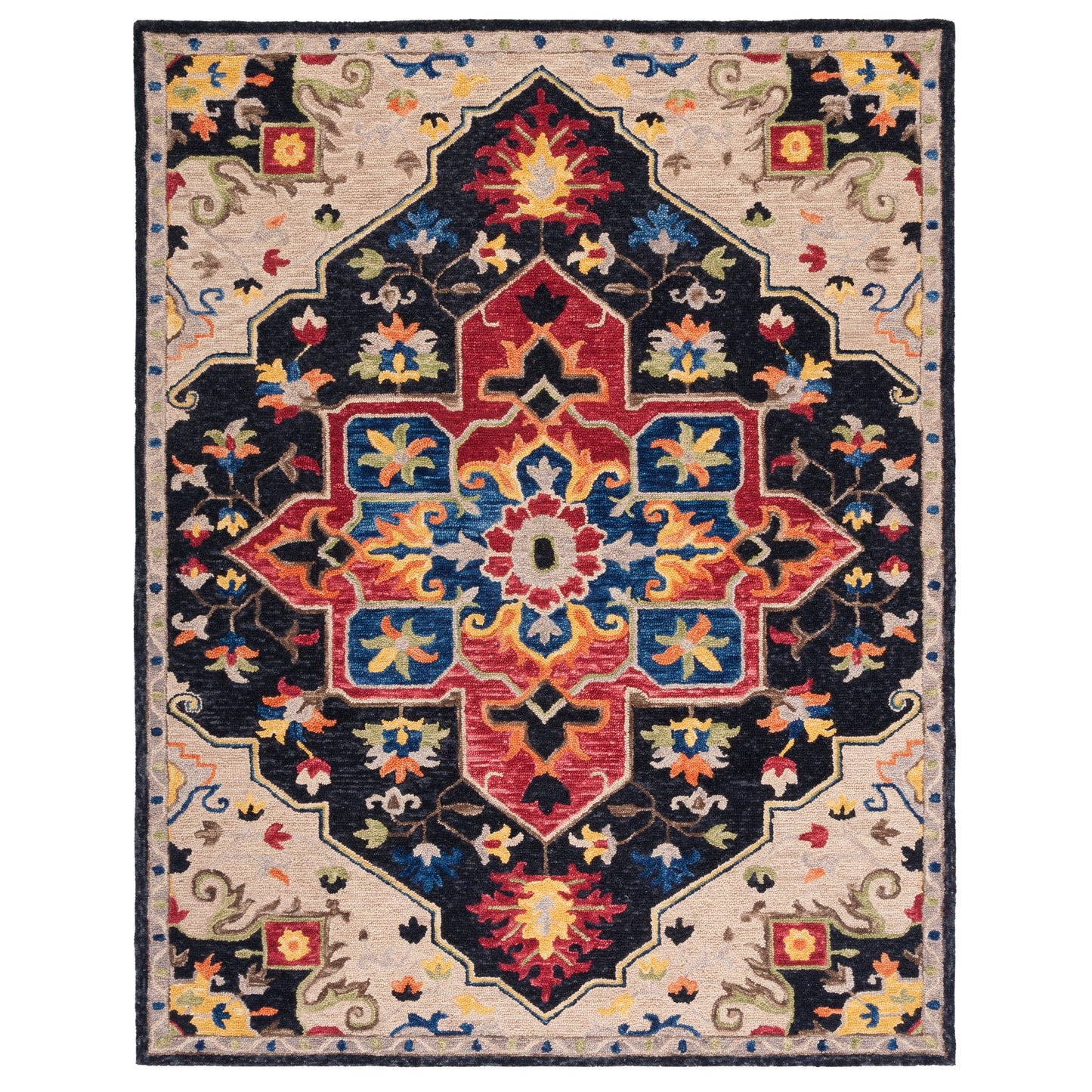 Tapis tribal bohème en laine Aspen Rosmarie fait main SAFAVIEH