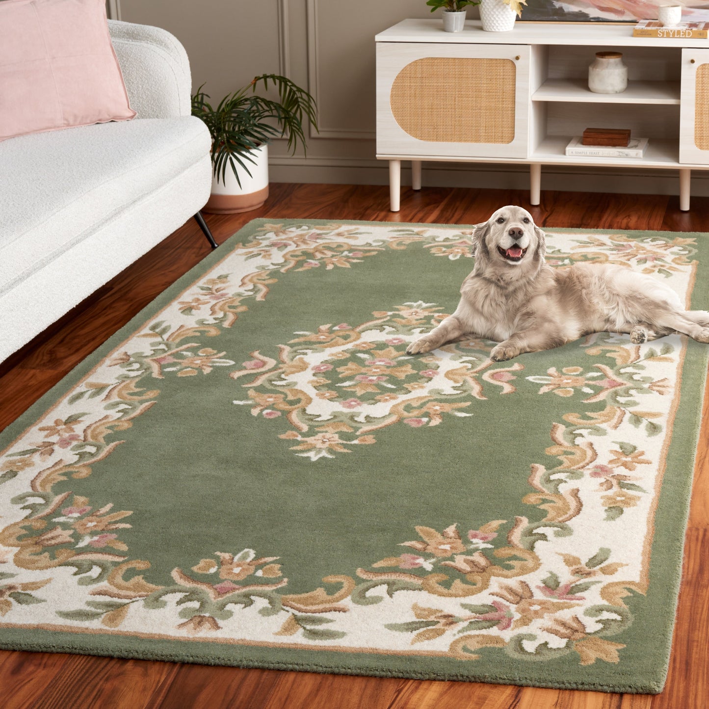Tapis traditionnel en laine Aubusson Hale fait main SAFAVIEH.
