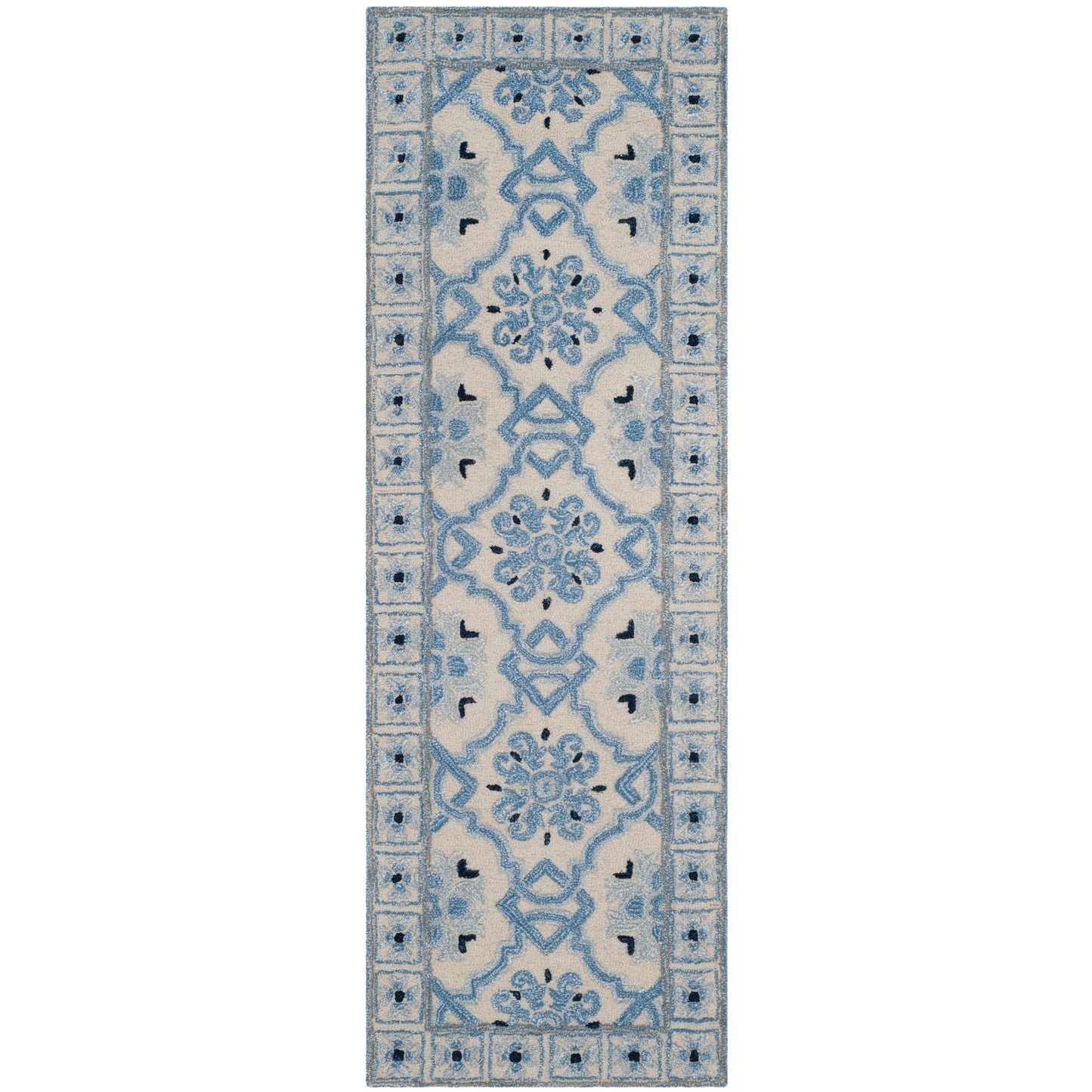 Tapis en laine floral moderne fait main Bella Rodica de SAFAVIEH