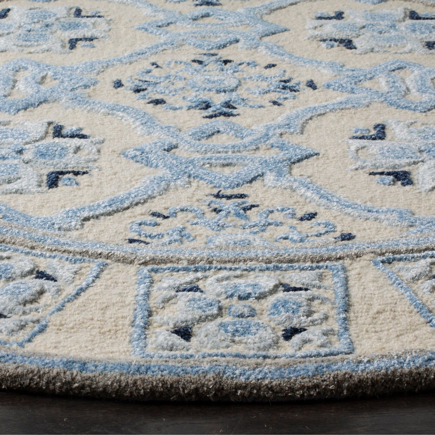 Tapis en laine floral moderne fait main Bella Rodica de SAFAVIEH