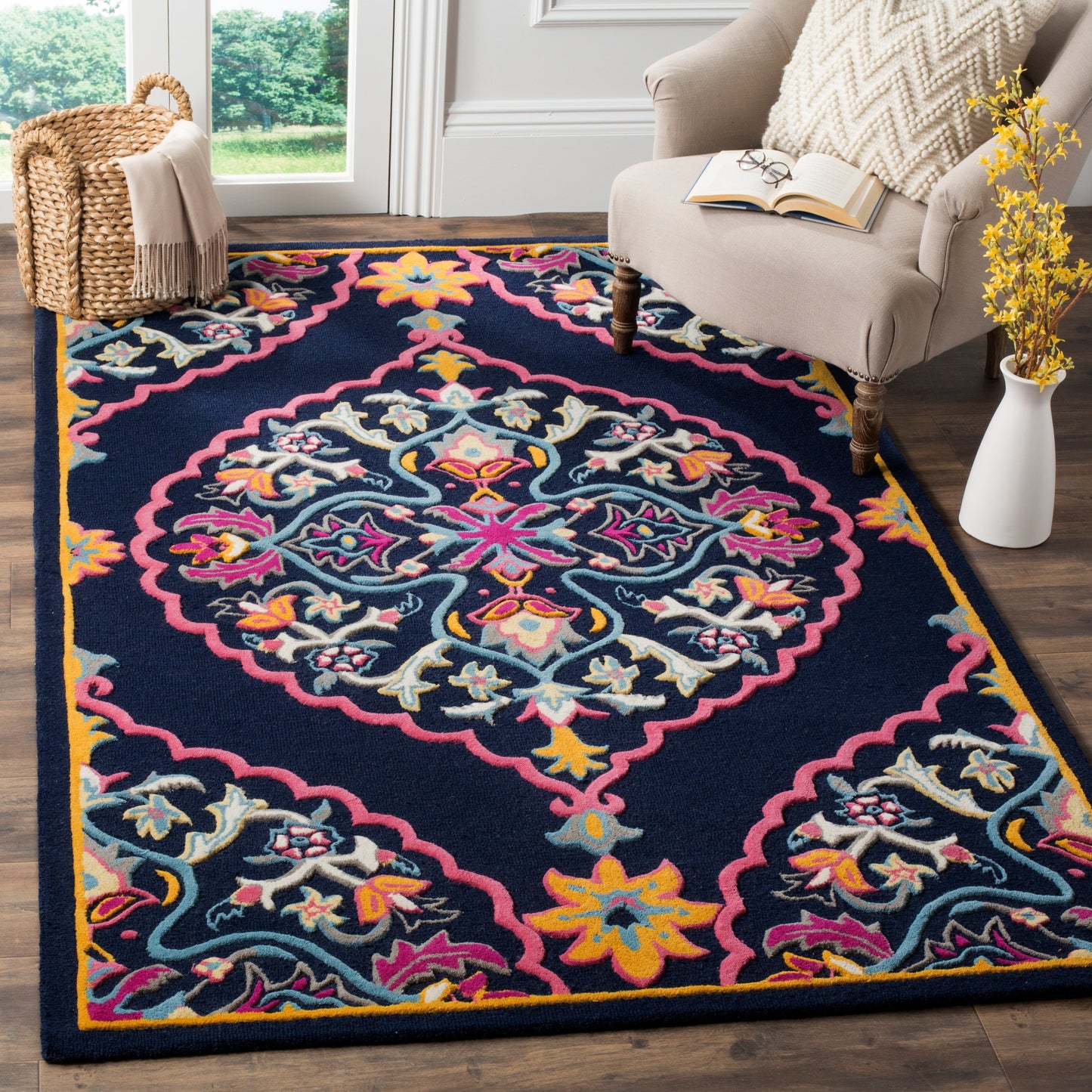 Tapis en laine SAFAVIEH fait main Bellagio Cailin Medallion