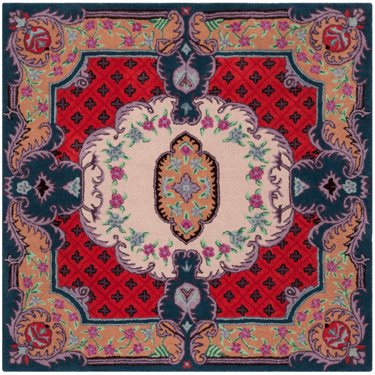 Tapis médaillon oriental en laine fait main Bellagio Tatevik de SAFAVIEH