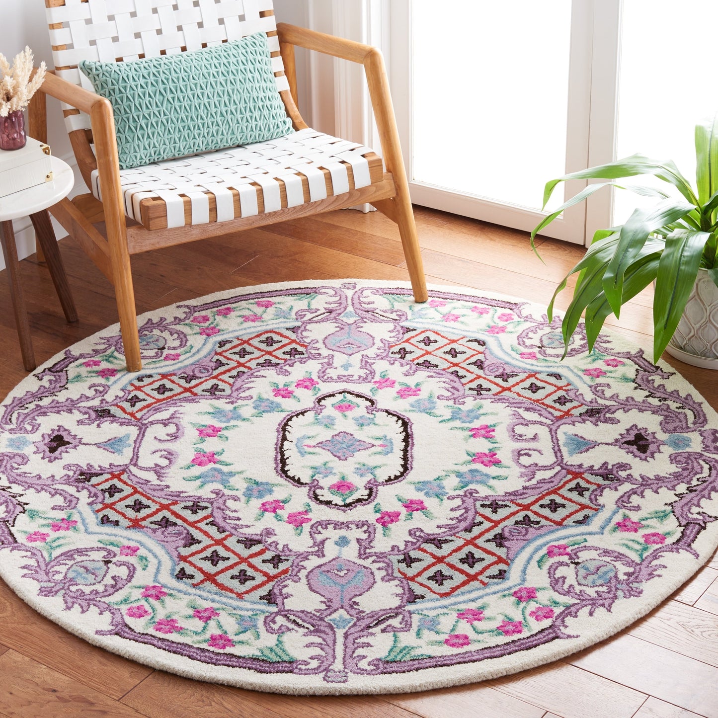 Tapis médaillon oriental en laine fait main Bellagio Tatevik de SAFAVIEH