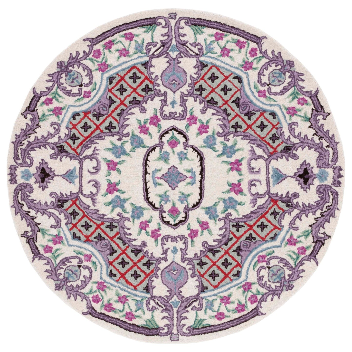 Tapis médaillon oriental en laine fait main Bellagio Tatevik de SAFAVIEH