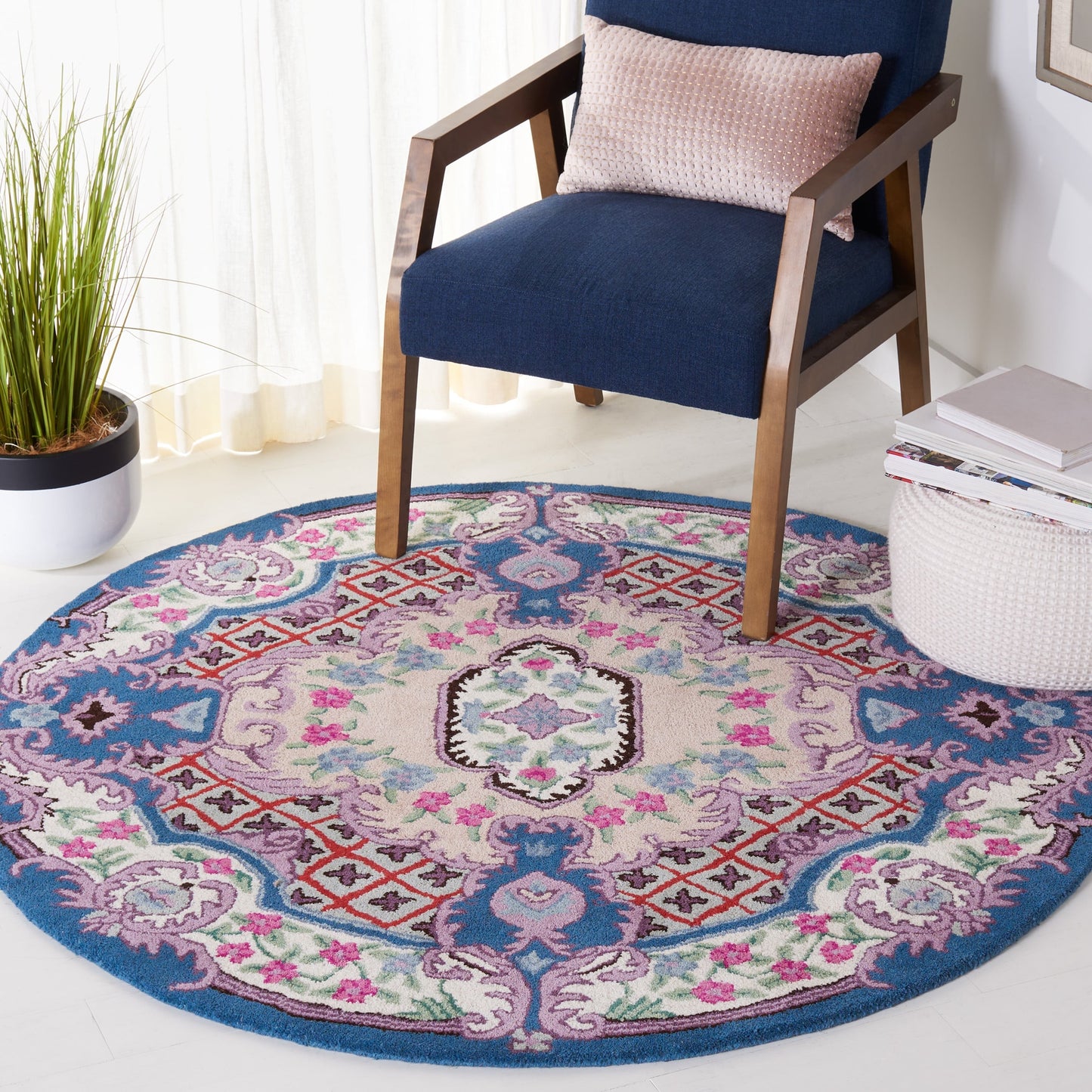 Tapis médaillon oriental en laine fait main Bellagio Tatevik de SAFAVIEH