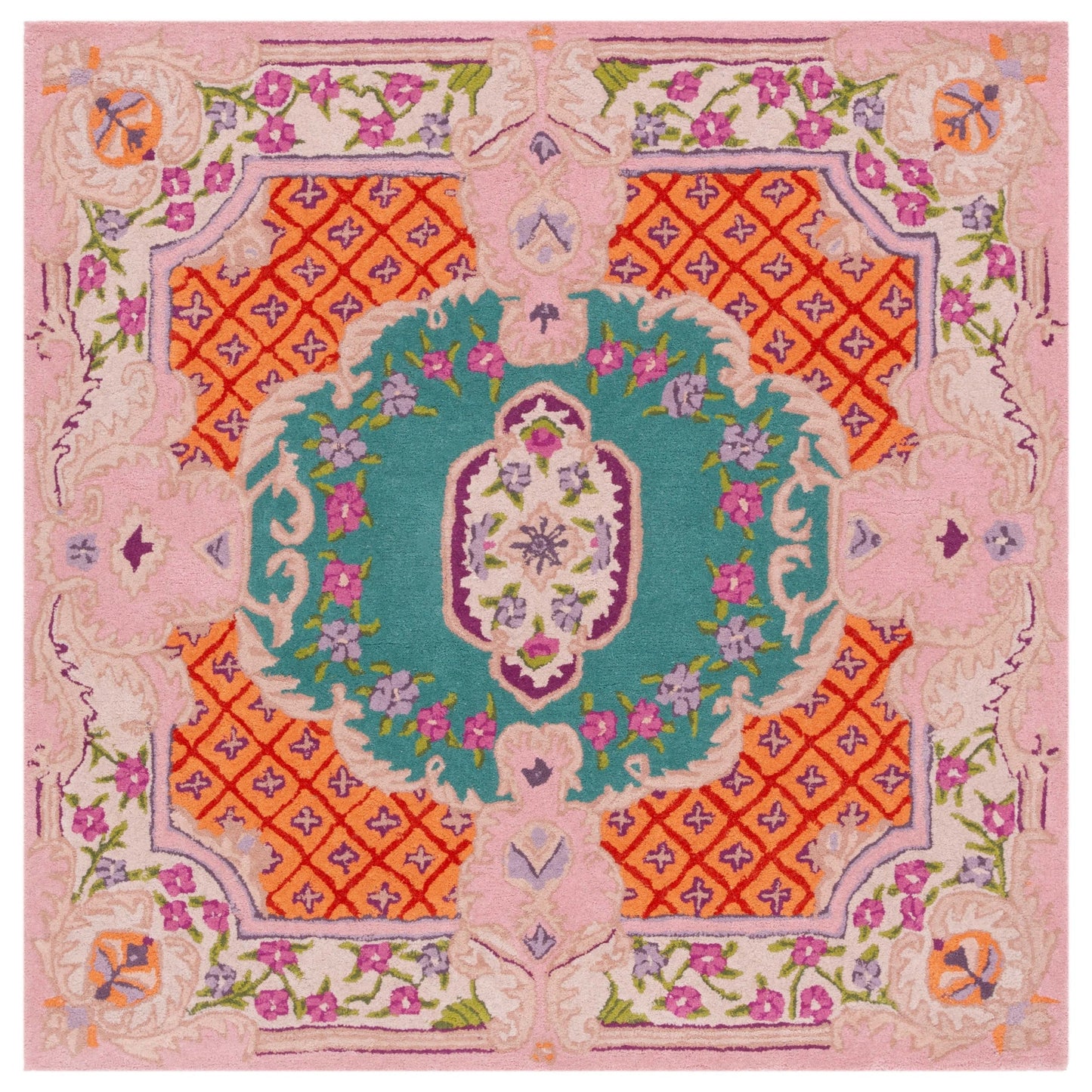 Tapis médaillon oriental en laine fait main Bellagio Tatevik de SAFAVIEH