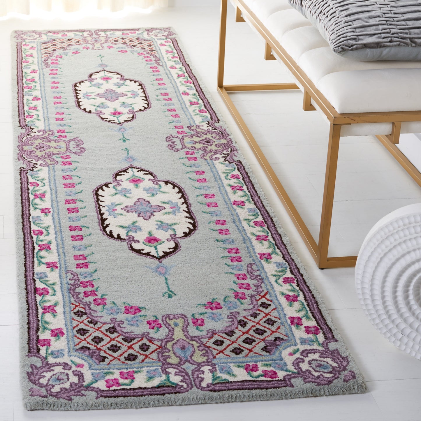 Tapis médaillon oriental en laine fait main Bellagio Tatevik de SAFAVIEH