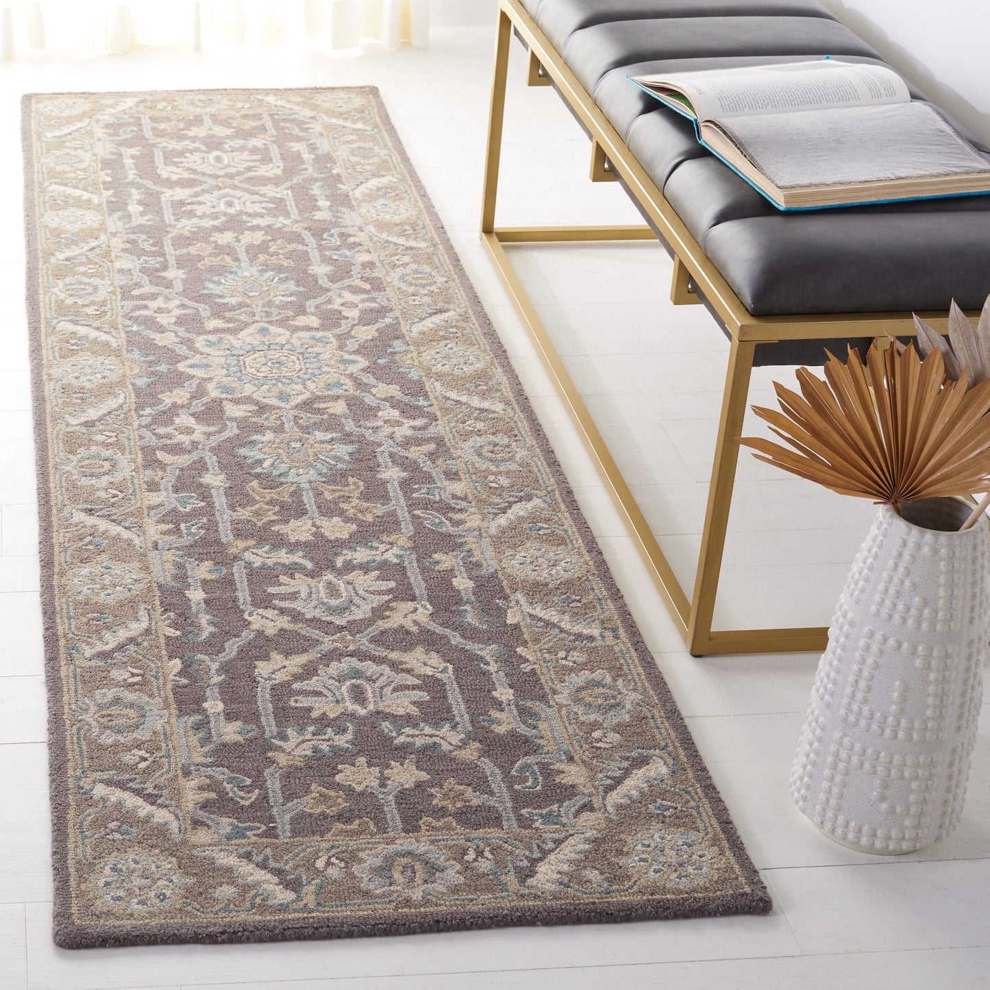 Tapis moderne en laine florale SAFAVIEH fait main Blossom Gulperi