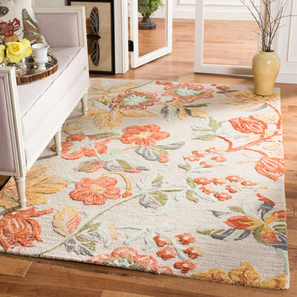 Tapis en laine floral moderne SAFAVIEH fait main Blossom Hysnije