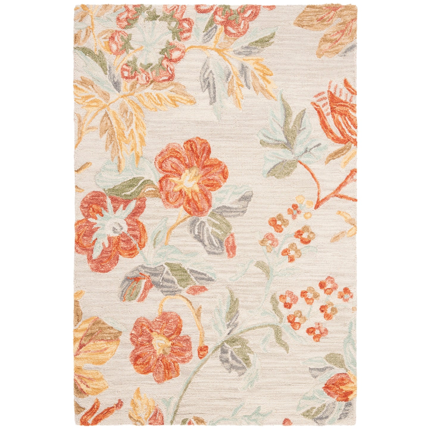 Tapis en laine floral moderne SAFAVIEH fait main Blossom Hysnije