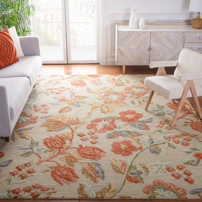 Tapis en laine floral moderne SAFAVIEH fait main Blossom Hysnije