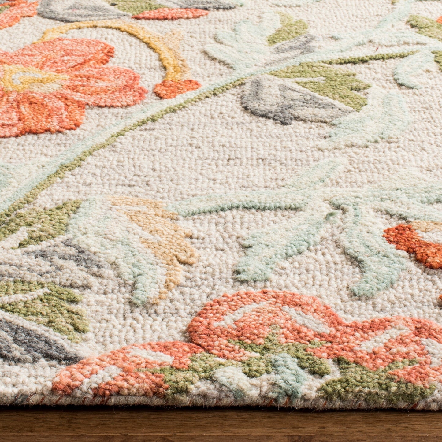 Tapis en laine floral moderne SAFAVIEH fait main Blossom Hysnije