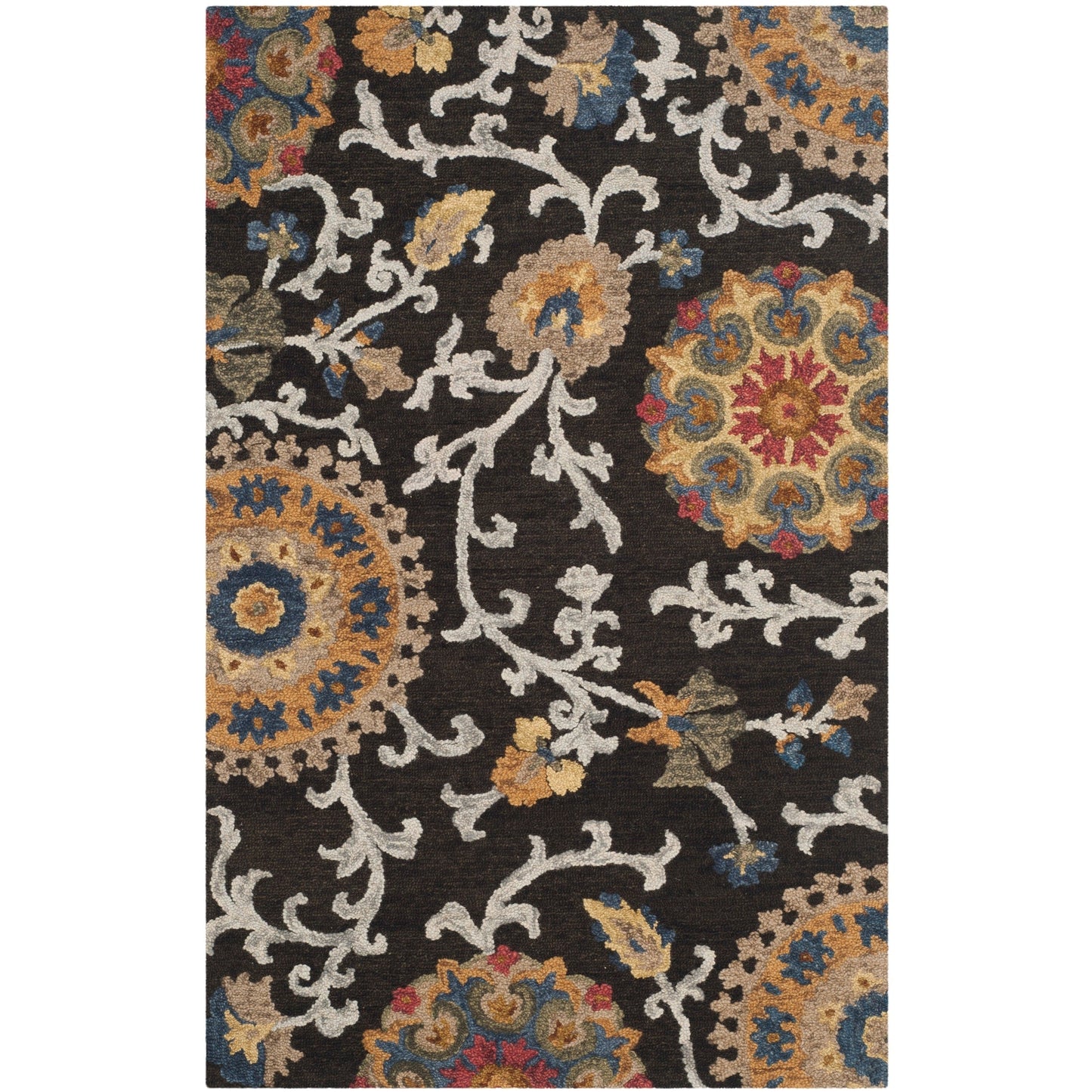 Tapis moderne en laine florale fait main SAFAVIEH Blossom Maaret