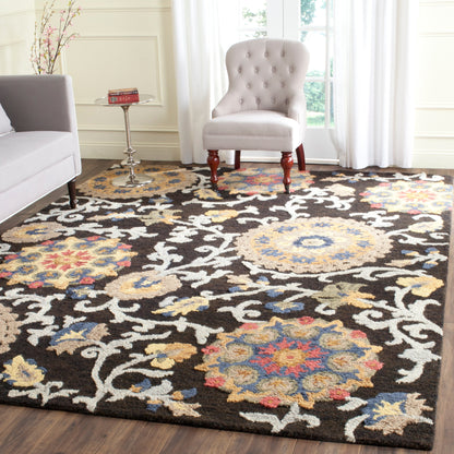 Tapis moderne en laine florale fait main SAFAVIEH Blossom Maaret