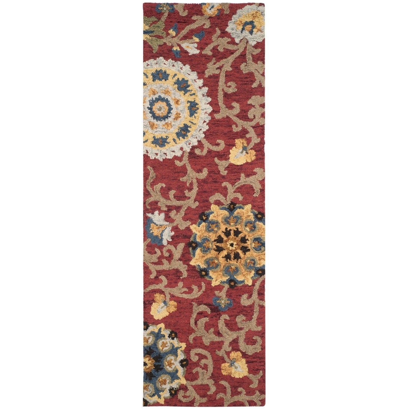 Tapis moderne en laine florale fait main SAFAVIEH Blossom Maaret