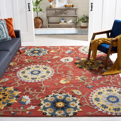 Tapis moderne en laine florale fait main SAFAVIEH Blossom Maaret