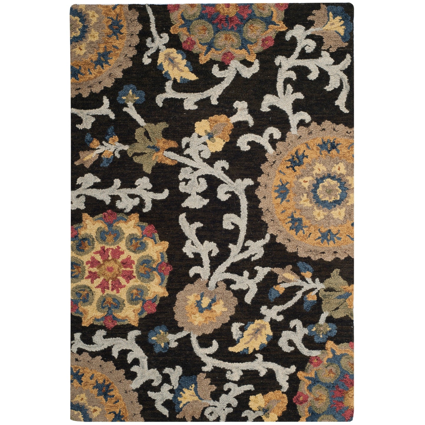 Tapis moderne en laine florale fait main SAFAVIEH Blossom Maaret