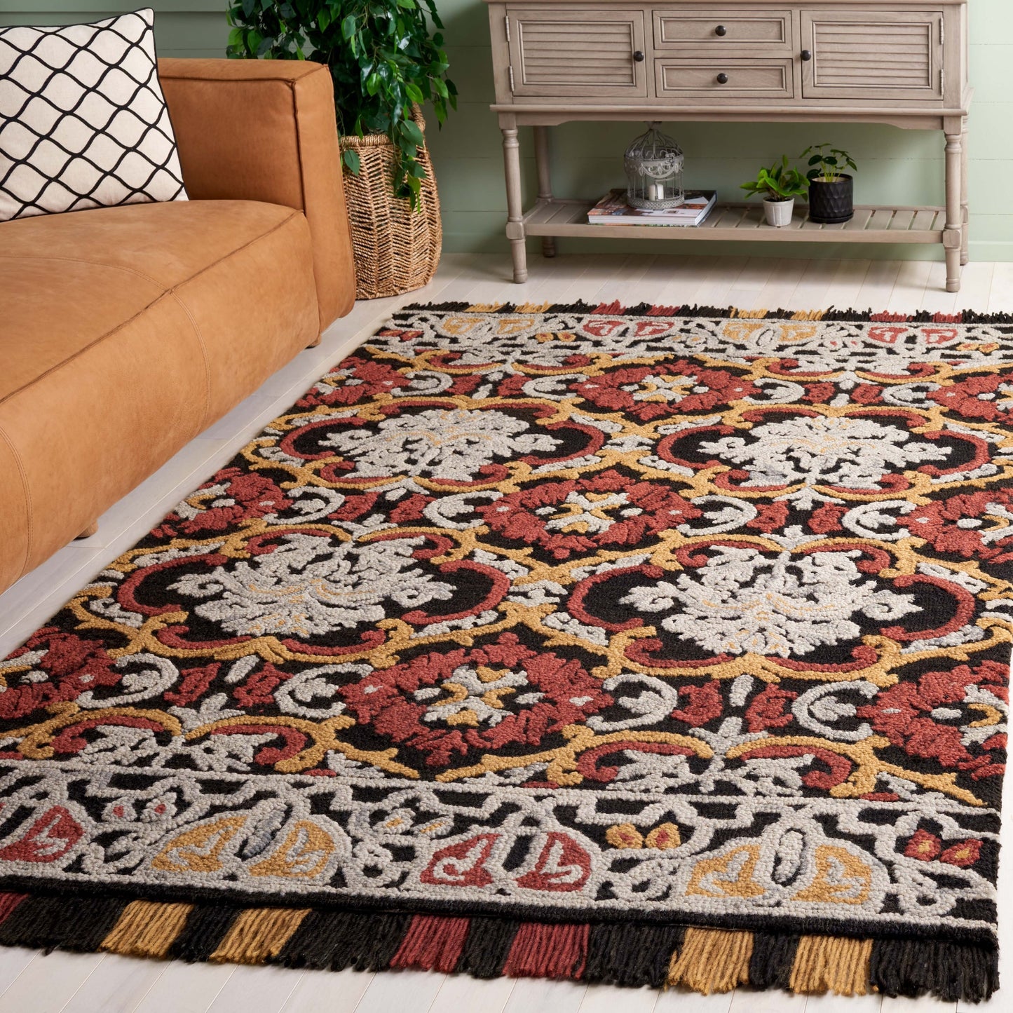 Tapis en laine floral SAFAVIEH fait main Blossom Porzia