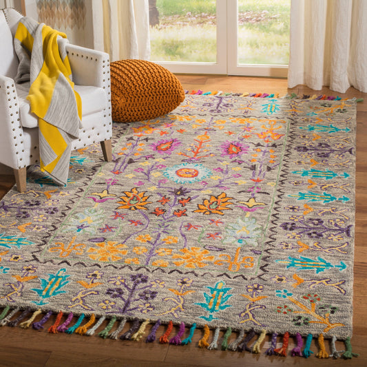Tapis en laine floral moderne SAFAVIEH fait main Blossom Takuko