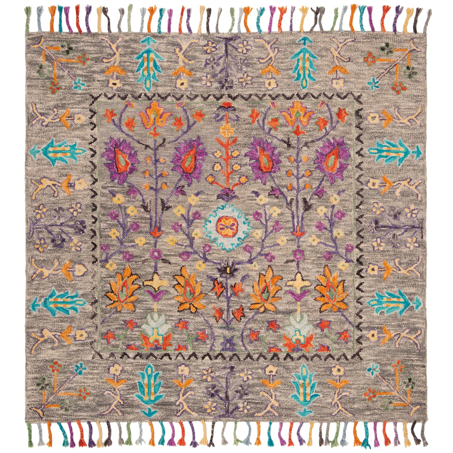 Tapis en laine floral moderne SAFAVIEH fait main Blossom Takuko