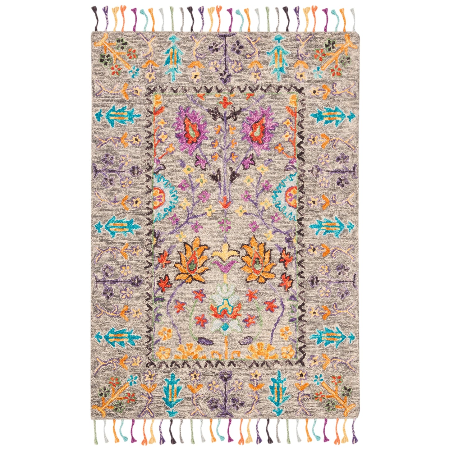 Tapis en laine floral moderne SAFAVIEH fait main Blossom Takuko