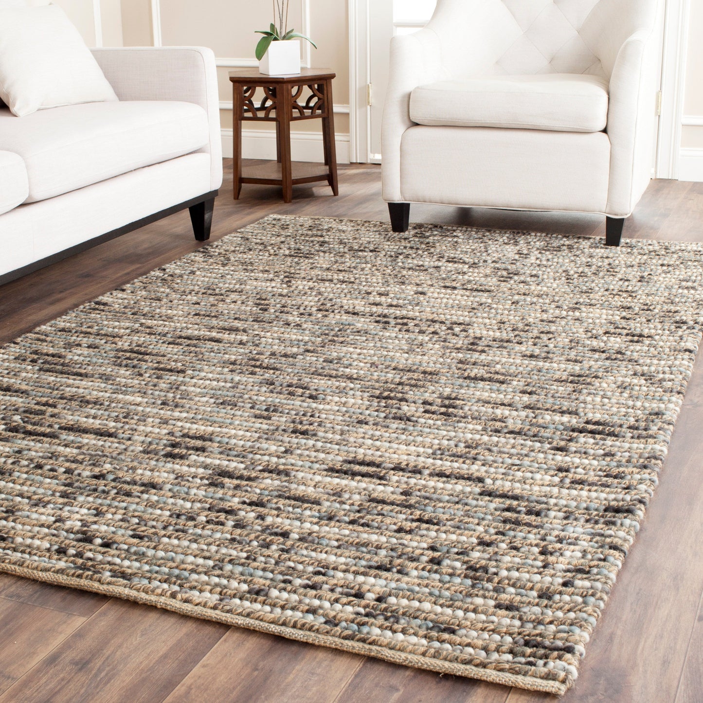 SAFAVIEH Tapis bohème fait à la main en jute et en laine Jelisava