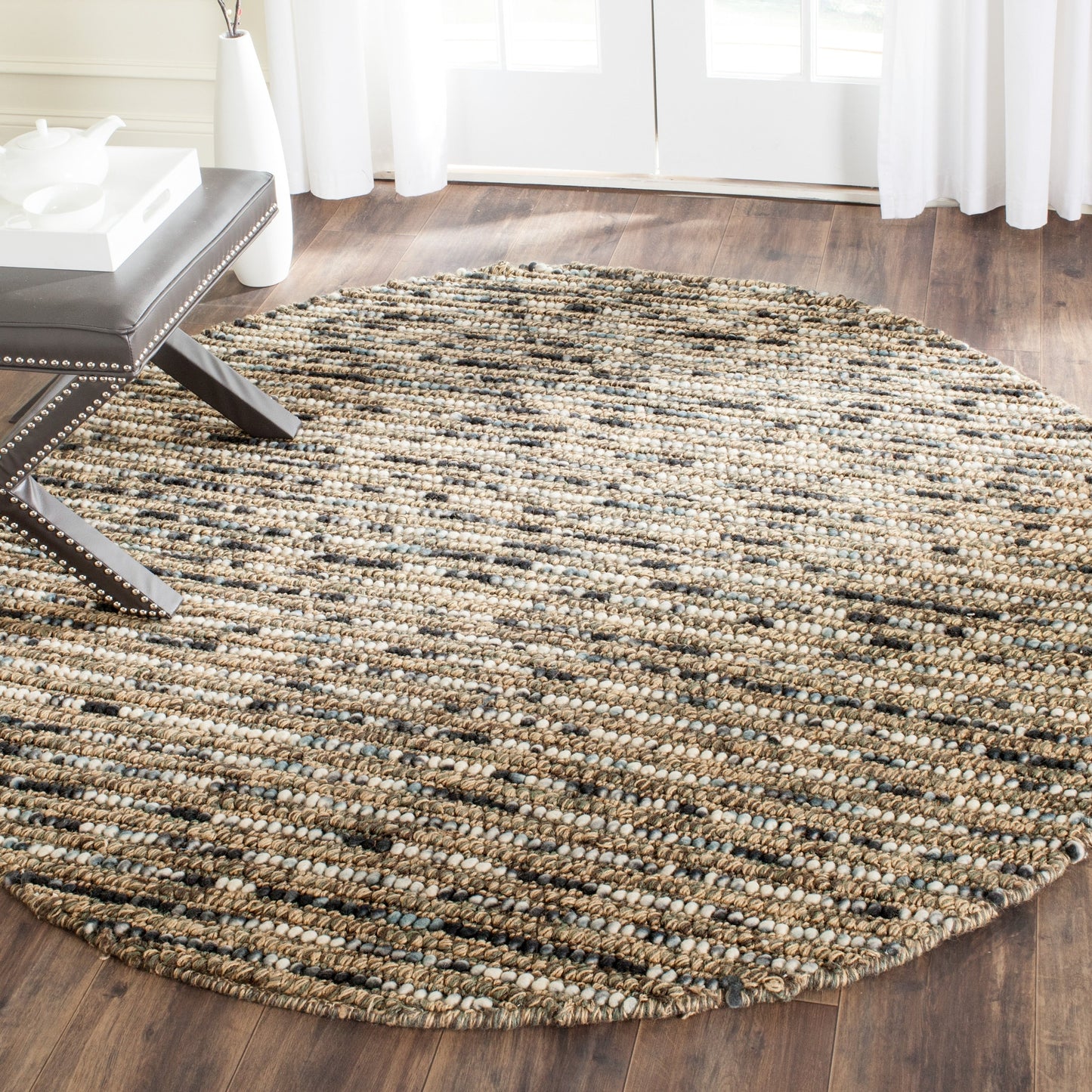 SAFAVIEH Tapis bohème fait à la main en jute et en laine Jelisava